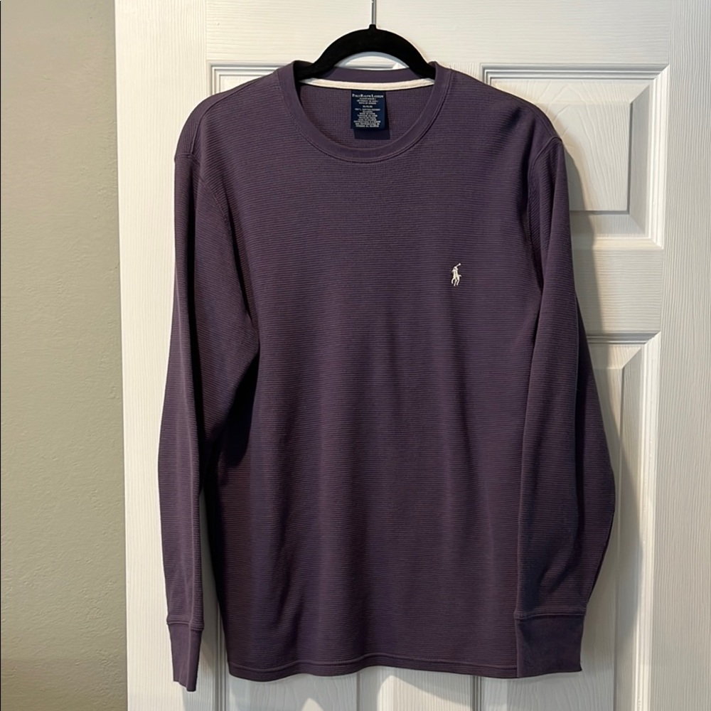 Polo by Ralph Lauren Men's Purple Long Sleeve Shirt